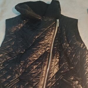 White House Black Market Quilted Black Vest